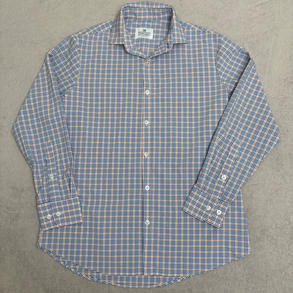 Mizzen + Main Standard Fit Button Up S cutaway collar made in USA blue yellow